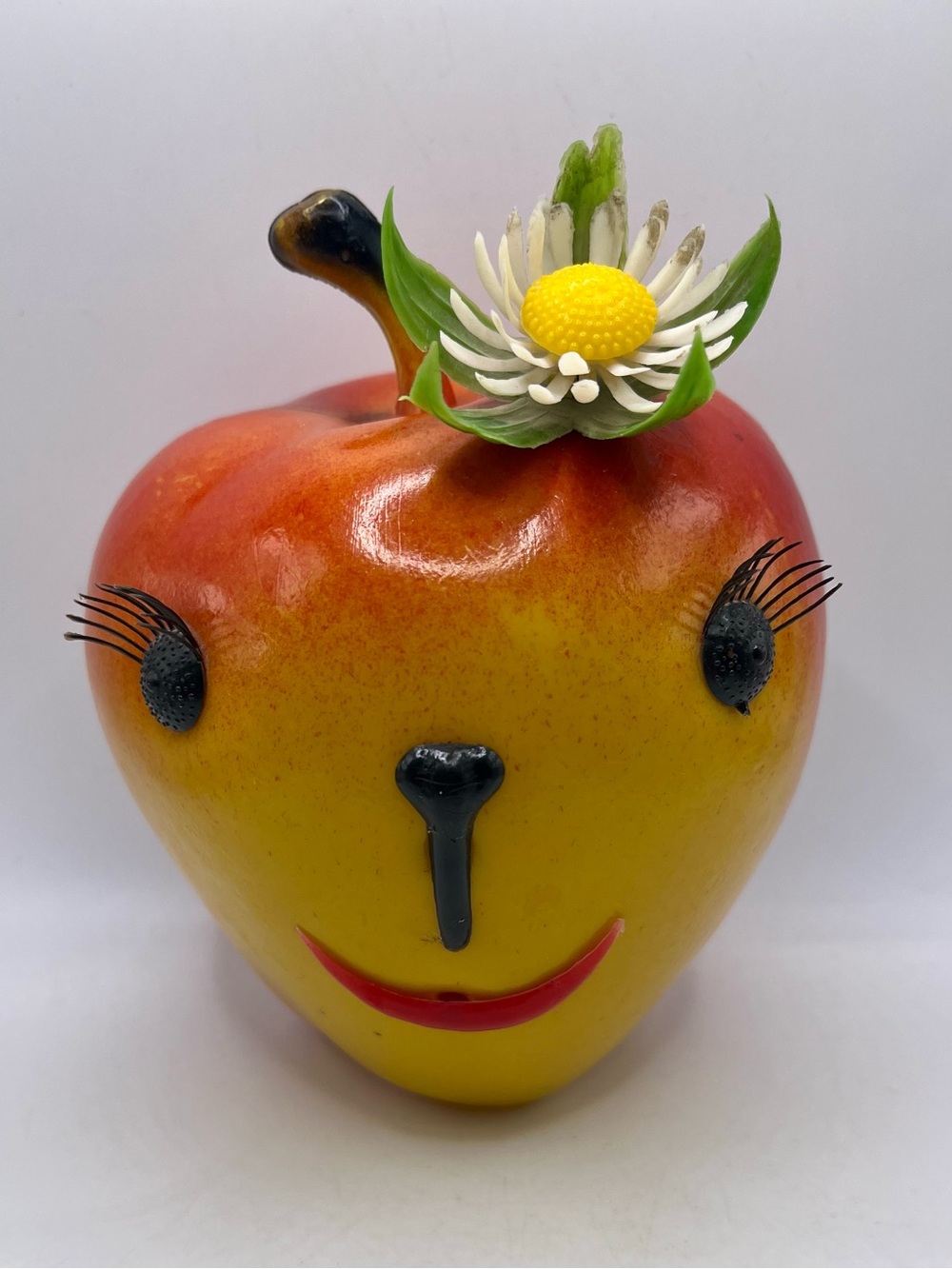 Reliance Savings Alice Apple Anthropomorphic Plastic Coin Bank Vintage Hong Kong